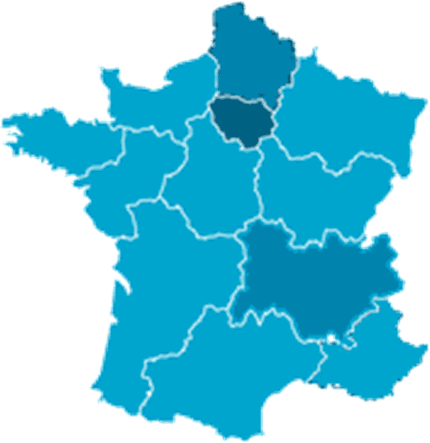 Répartition géographique des missions en management de transition en France